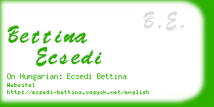 bettina ecsedi business card